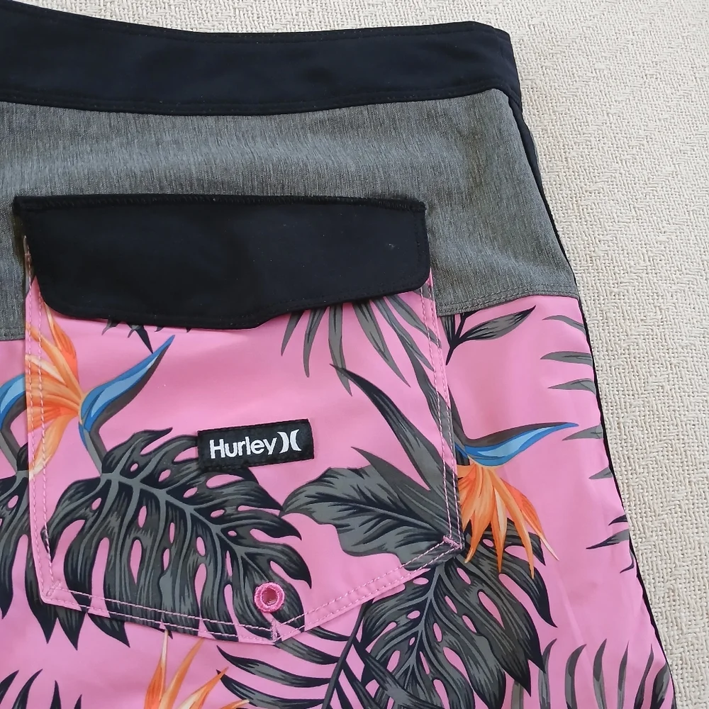 hurley ♡ phantom exotic boardshorts tropical swim shorts mens 38 beach surf